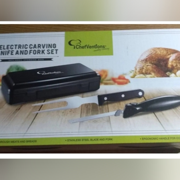 Electric Carving Knife & Fork Set with storage box, NEW - Picture 5 of 6